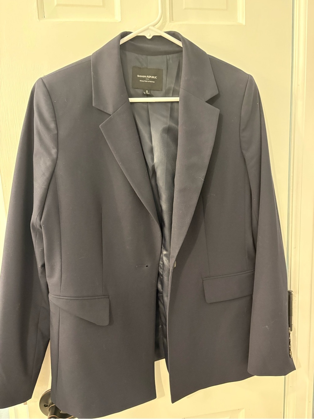 Banana Republic Men’s Dark Navy Single-Button Blazer